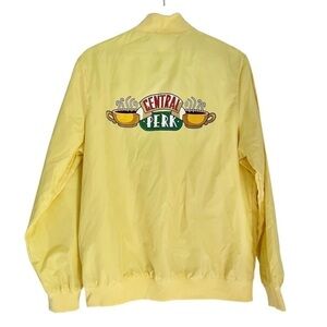 NWT Friends Full Zip Long Sleeve Bomber Jacket in Yellow Size Small‎